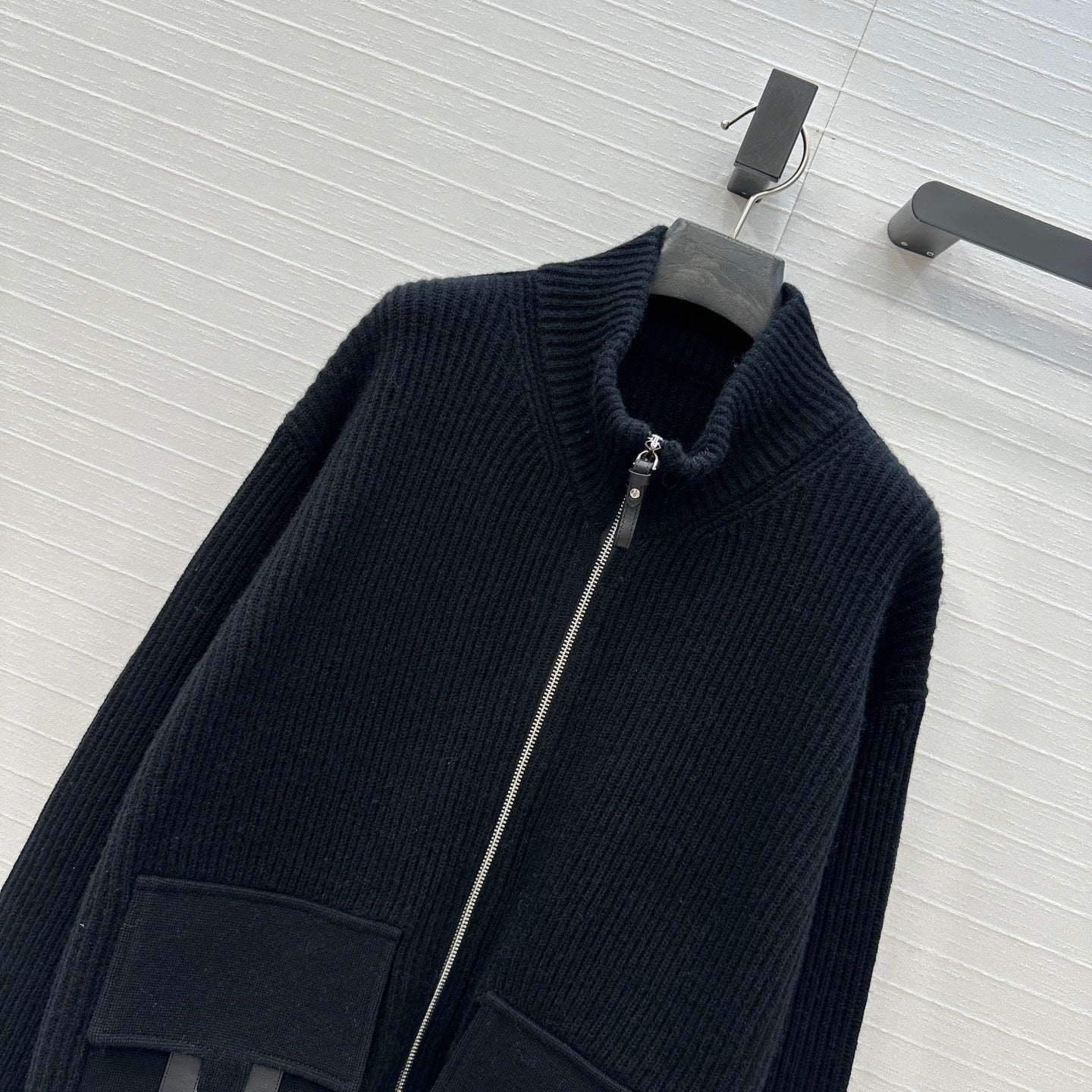 25fw new cashmere knitted zipper jacket