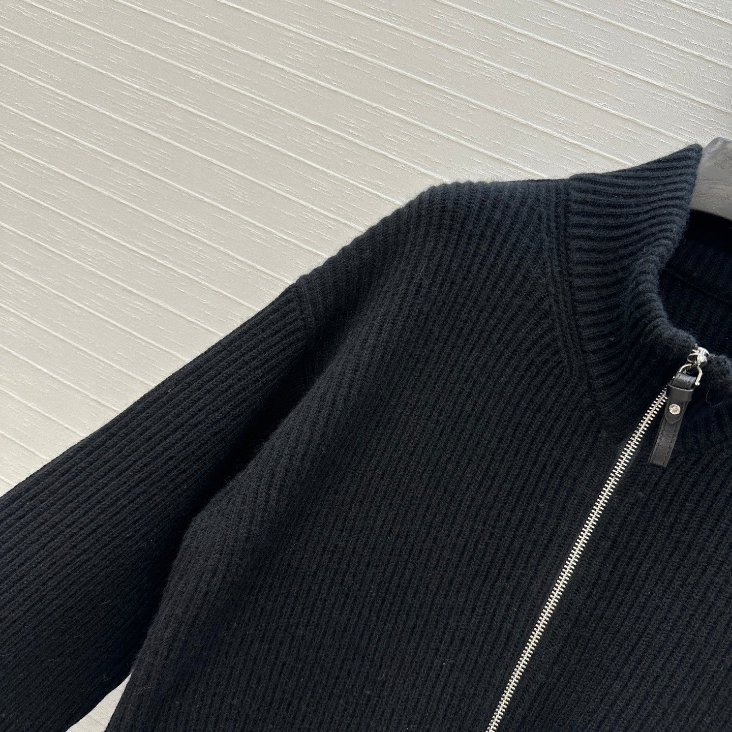 25fw new cashmere knitted zipper jacket