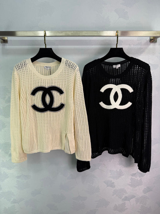 25fw new hollow knitted long sleeves