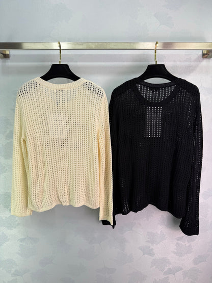 25fw new hollow knitted long sleeves