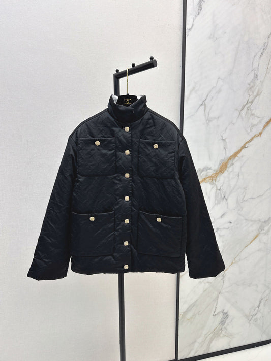 stand collar padded jacket