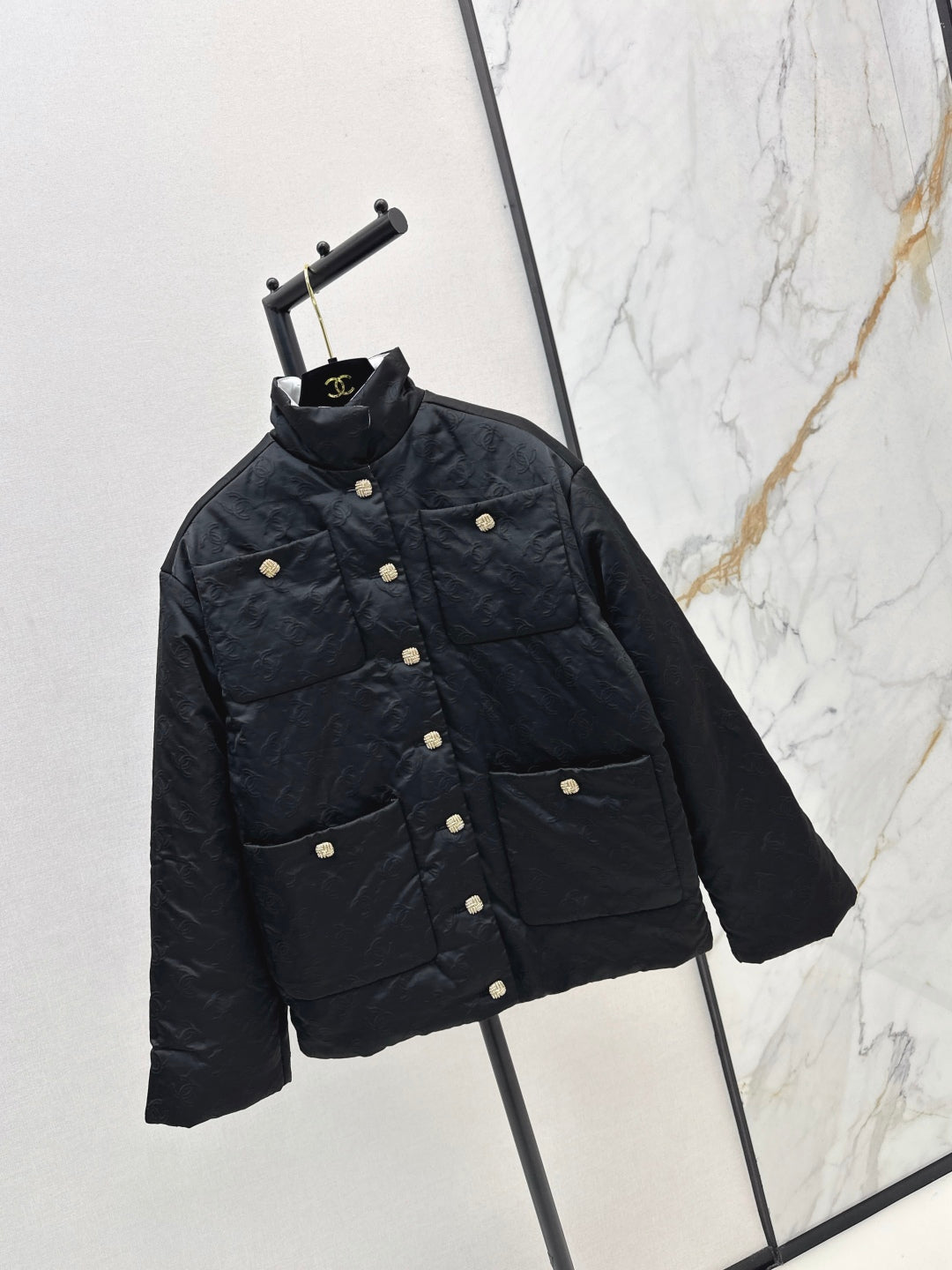 stand collar padded jacket