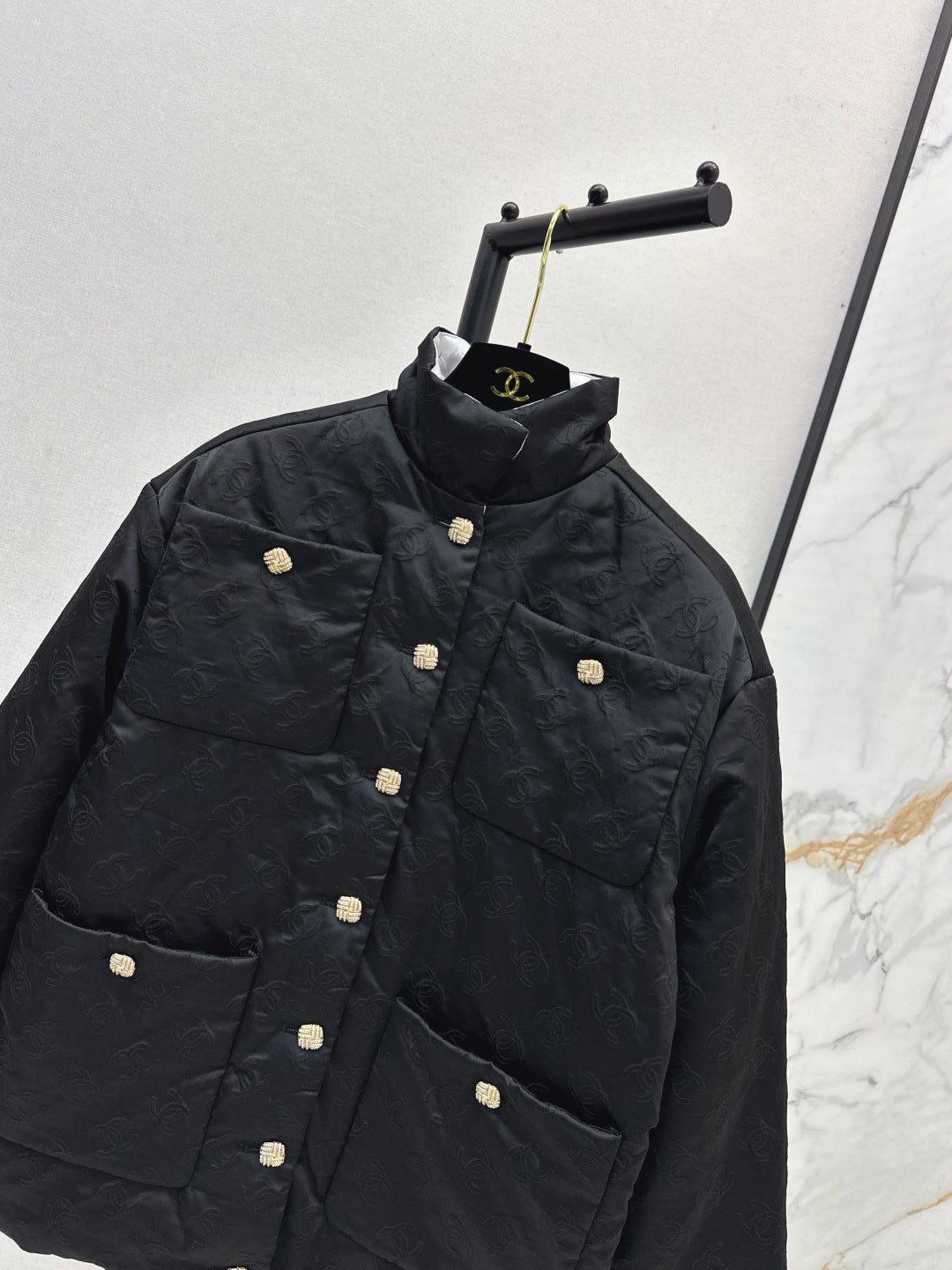 stand collar padded jacket