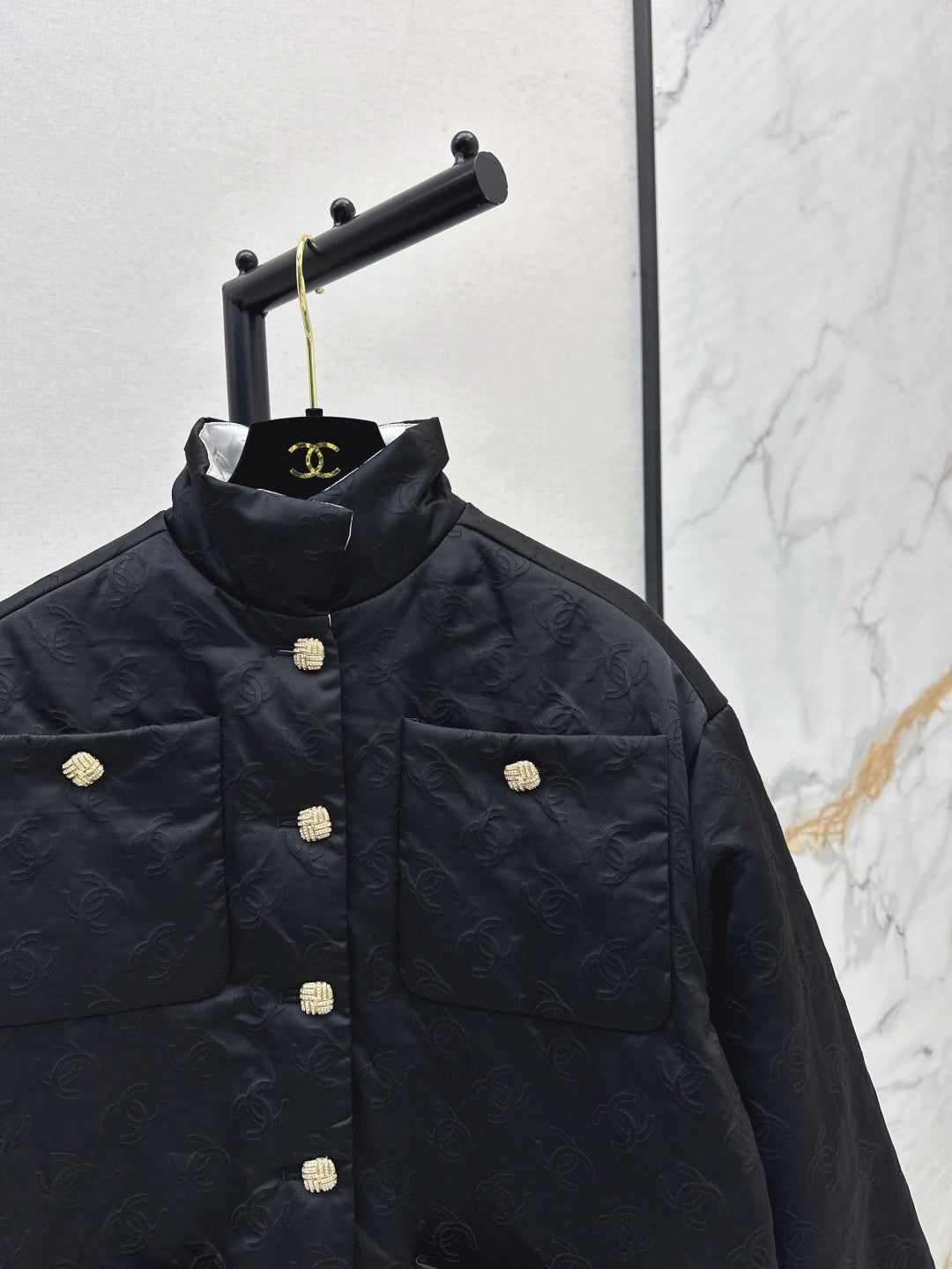 stand collar padded jacket