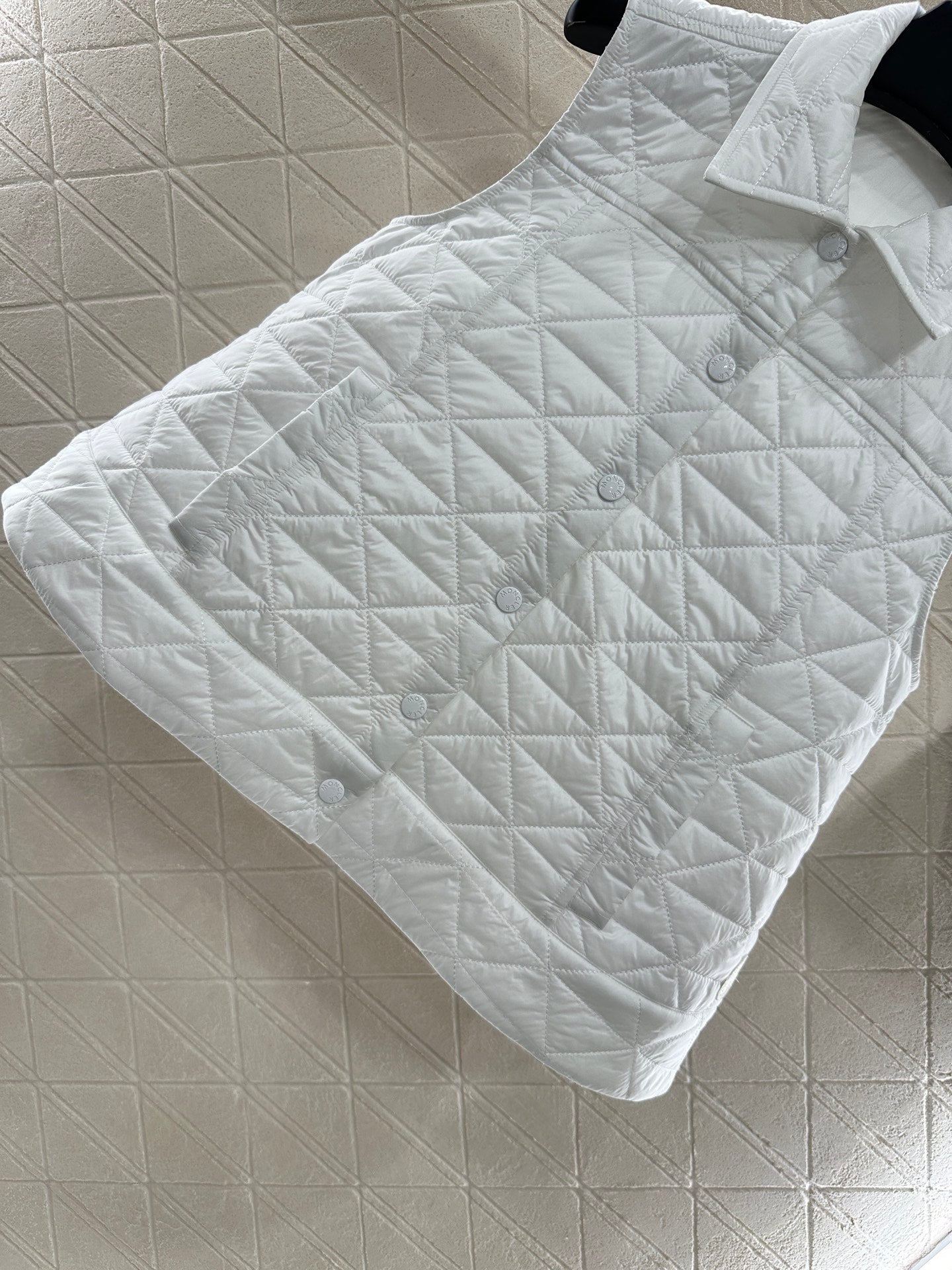 25fw new A-line rattan check cotton vest