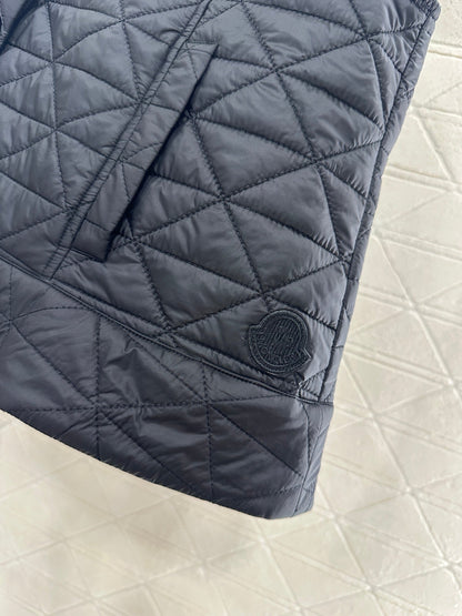 25fw new A-line rattan check cotton vest