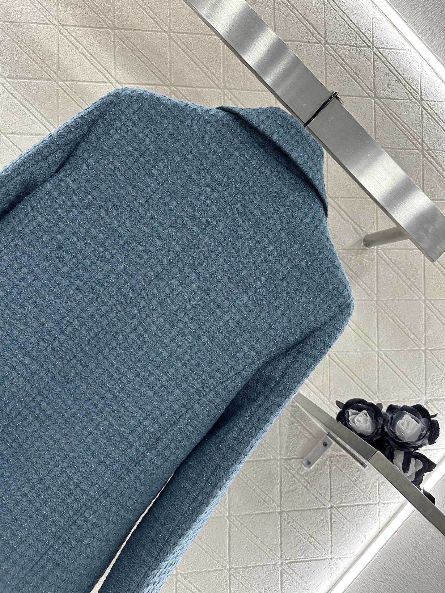 25fw new plaid tweed lapel dress jacket