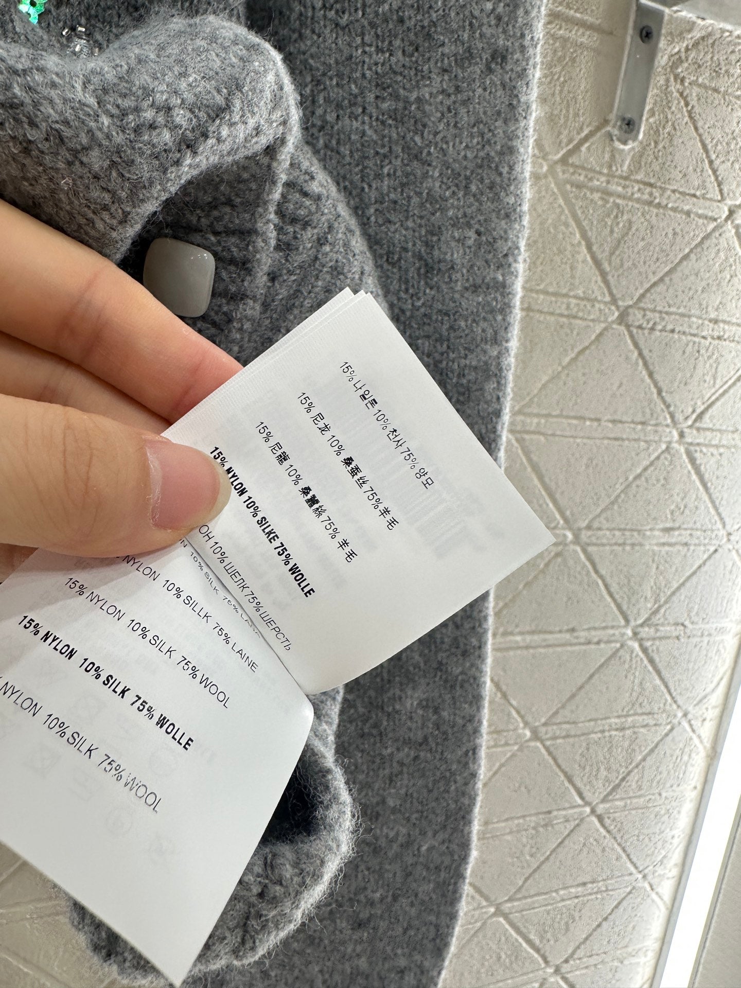 25fw new round neck embroidered knitted cardigan