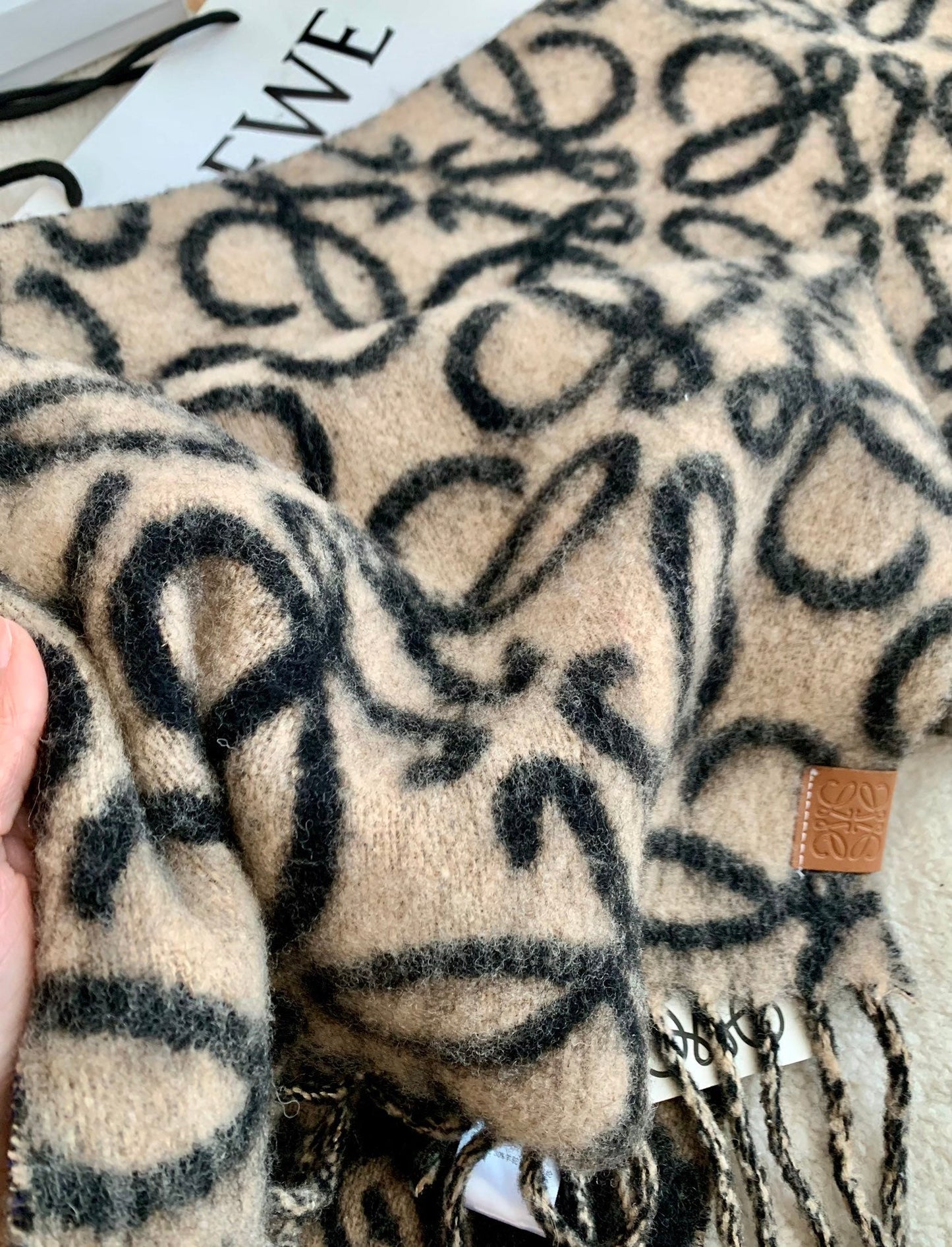 New wool mohair scarf