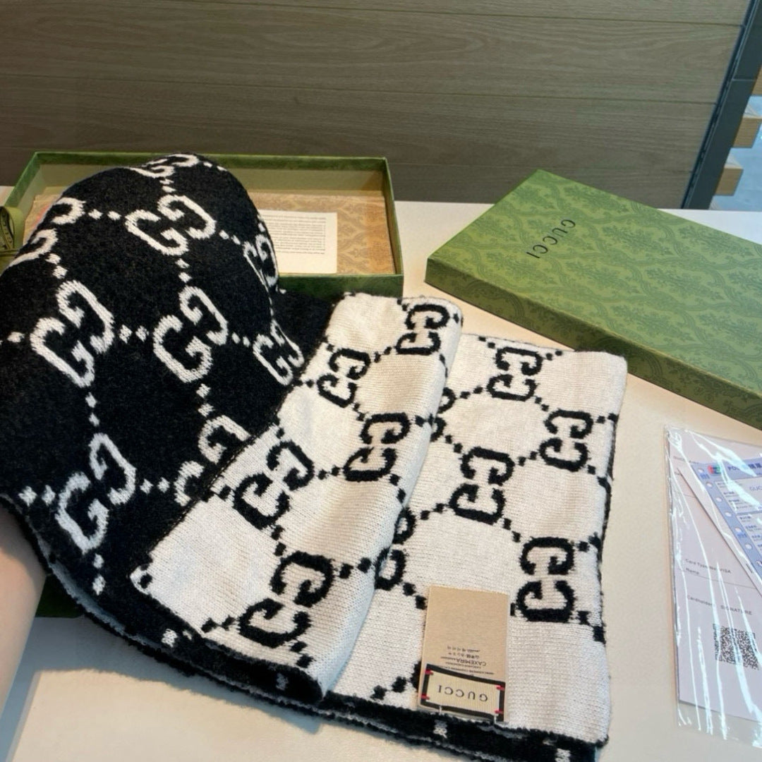 New knitted jacquard scarf