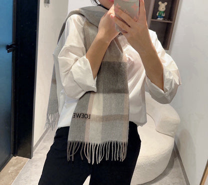 25 new plaid color matching scarf