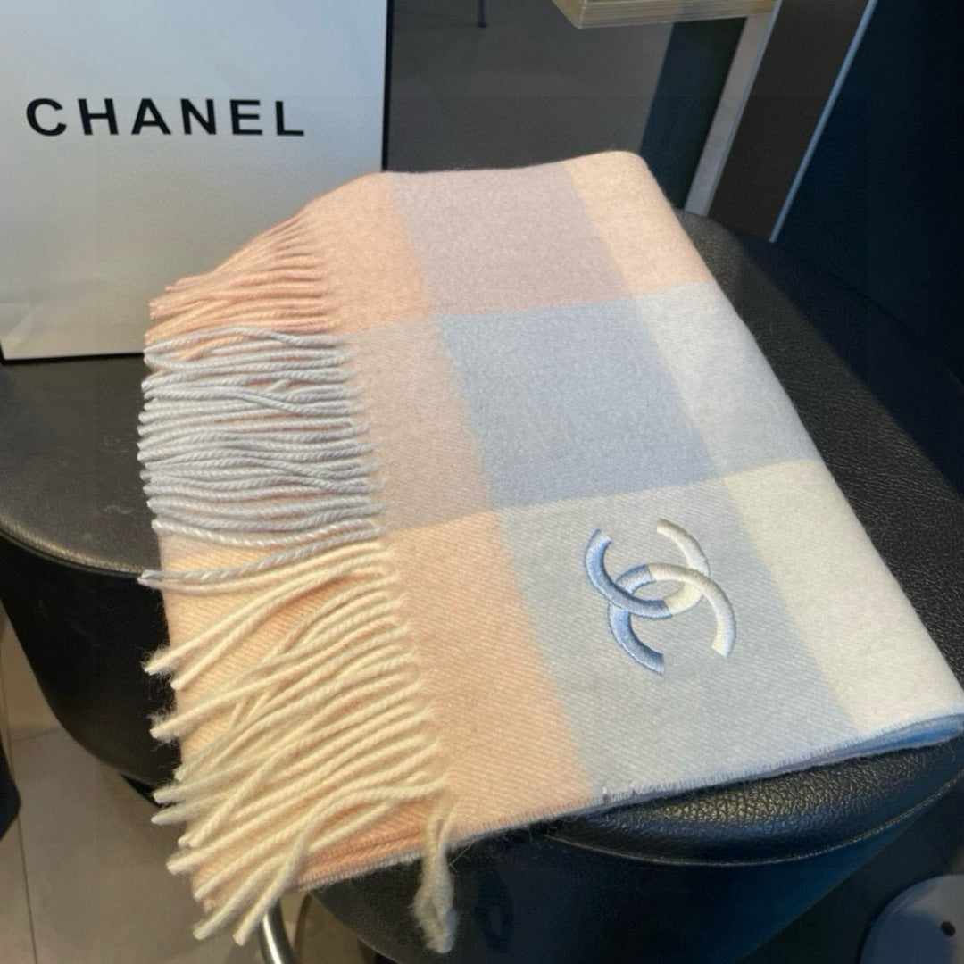 New cashmere water ripple scarf