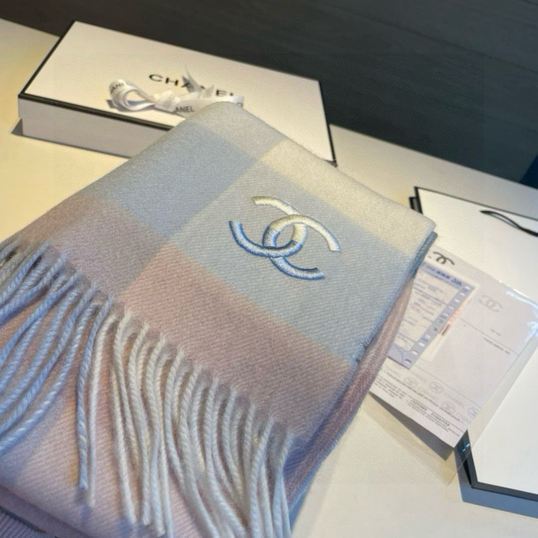 New cashmere water ripple scarf