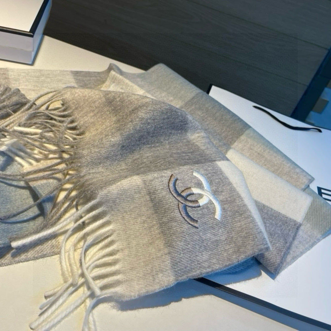 New cashmere water ripple scarf