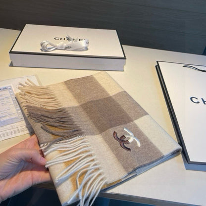 New cashmere water ripple scarf