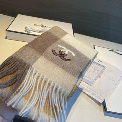 New cashmere water ripple scarf