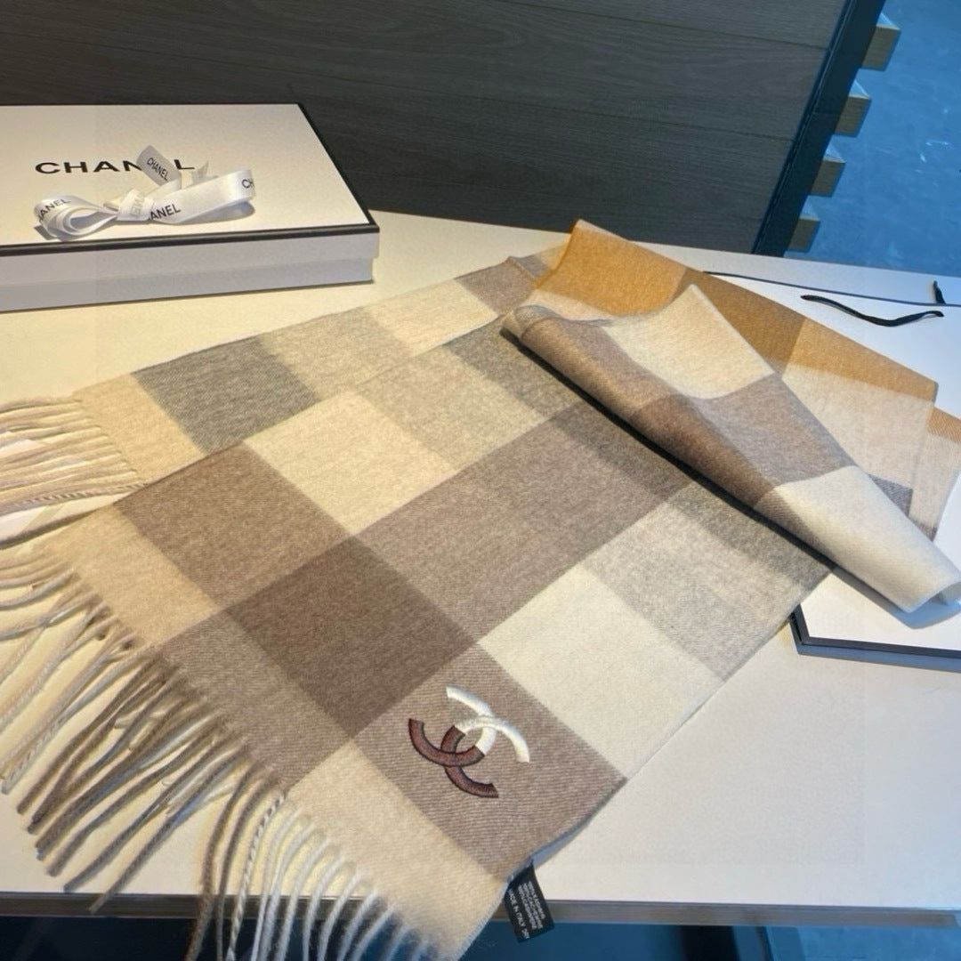 New cashmere water ripple scarf