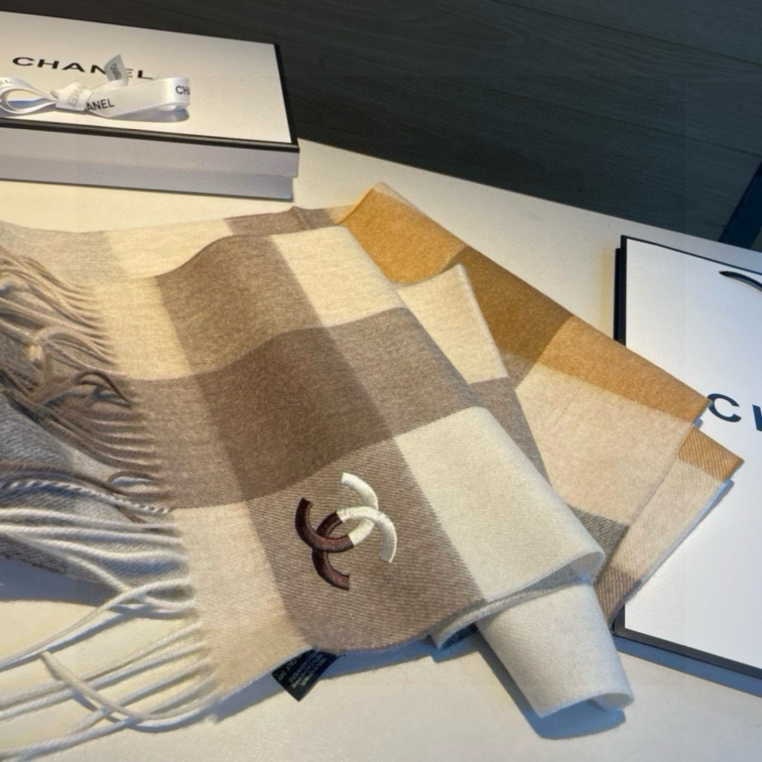 New cashmere water ripple scarf