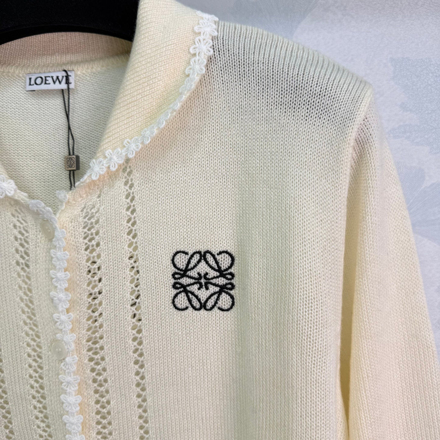 25fw new embroidered lapel cardigan