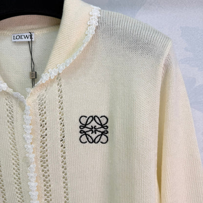 25fw new embroidered lapel cardigan