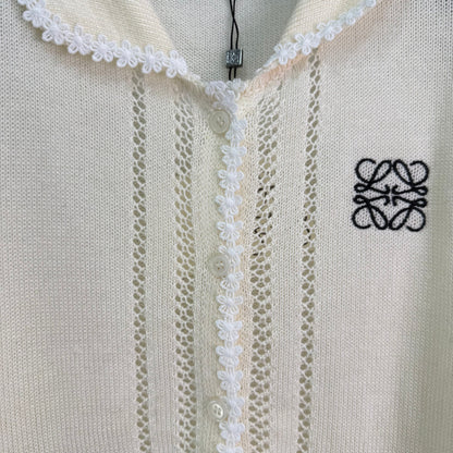 25fw new embroidered lapel cardigan