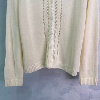 25fw new embroidered lapel cardigan