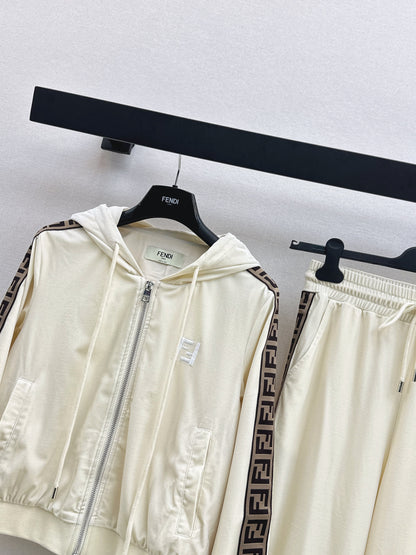 25fw new hooded sweatshirt jacket with trousers set