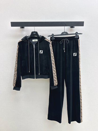 25fw new hooded sweatshirt jacket with trousers set