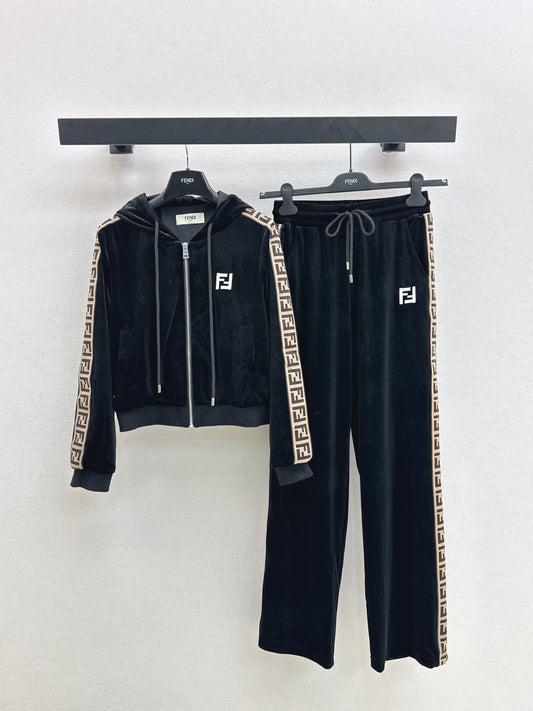 25fw new hooded sweatshirt jacket with trousers set