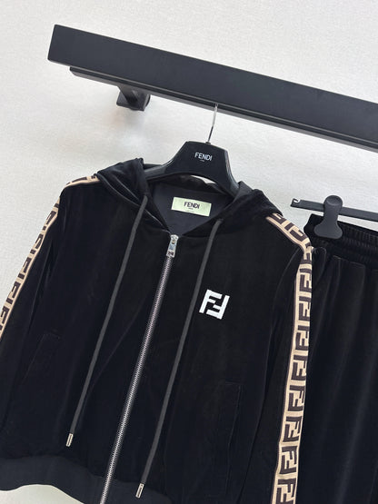 25fw new hooded sweatshirt jacket with trousers set