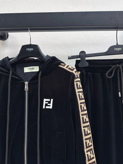 25fw new hooded sweatshirt jacket with trousers set