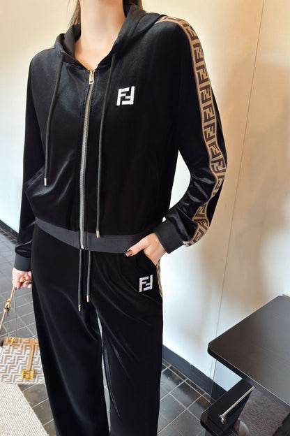 25fw new hooded sweatshirt jacket with trousers set