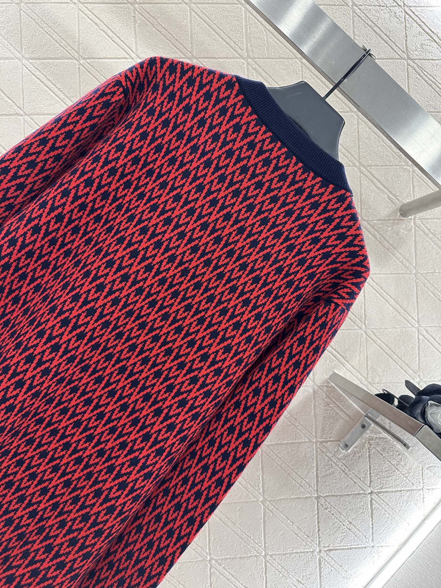 25fw new V-neck jacquard knitted cardigan