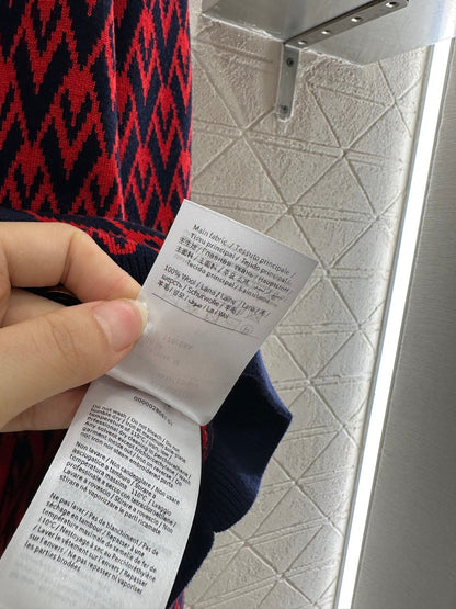 25fw new round neck jacquard knitted cardigan