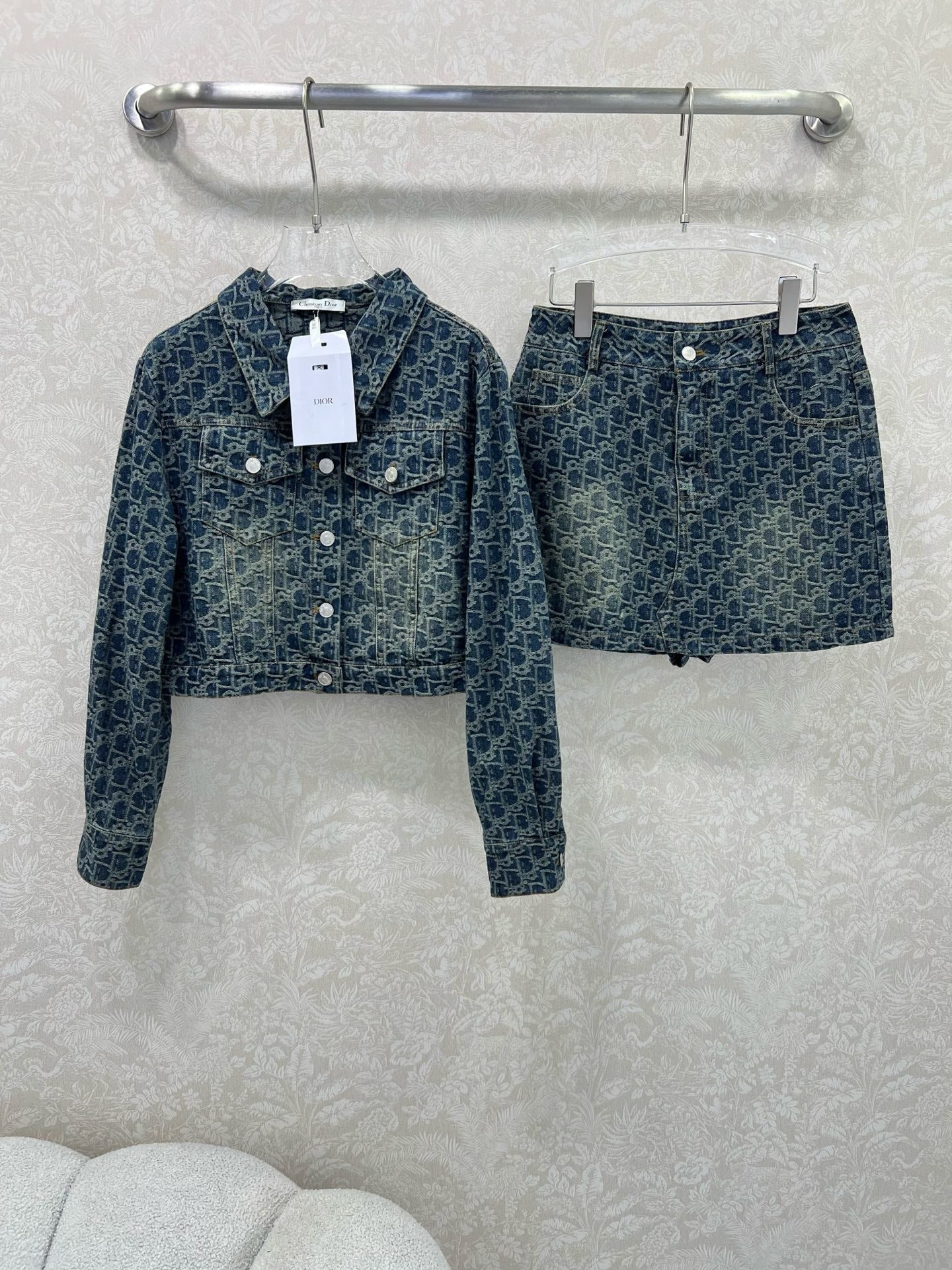 25fw new jacquard jacket with shorts suit