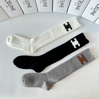 New double-needle cashmere socks