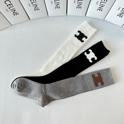 New double-needle cashmere socks
