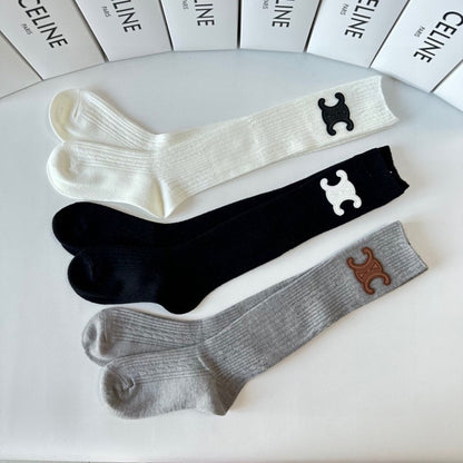 New double-needle cashmere socks