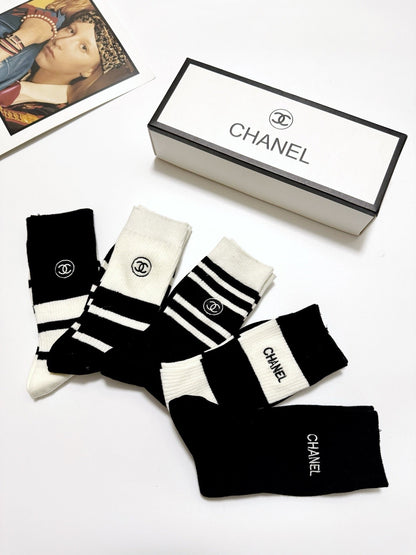 Classic Embroidered Cotton Socks