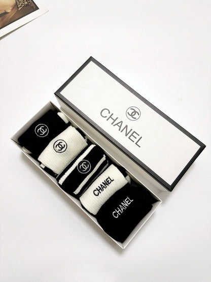 Classic Embroidered Cotton Socks