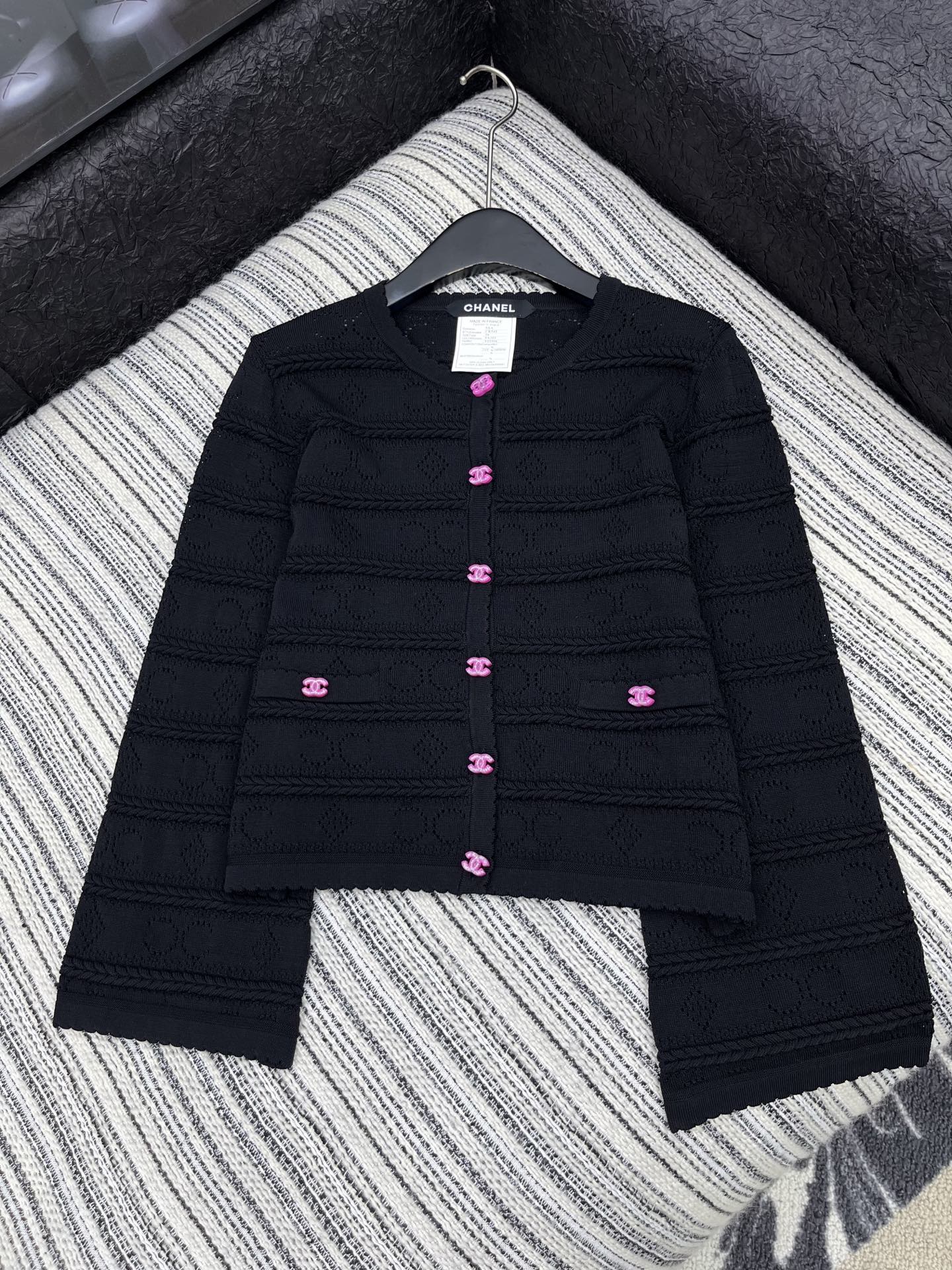 25fw new crochet round neck cardigan