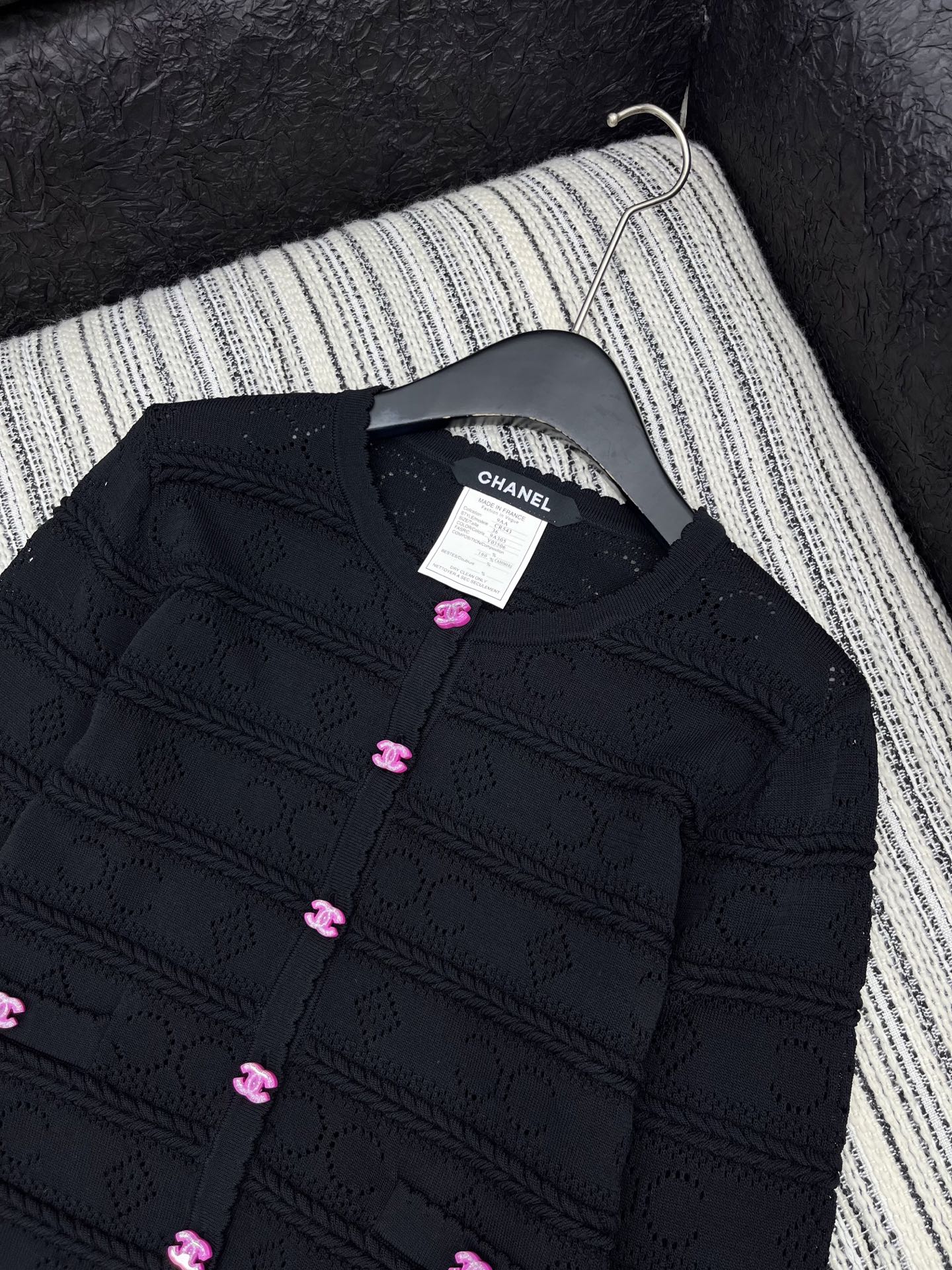 25fw new crochet round neck cardigan