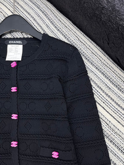 25fw new crochet round neck cardigan