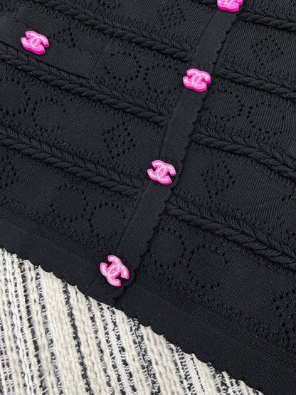 25fw new crochet round neck cardigan