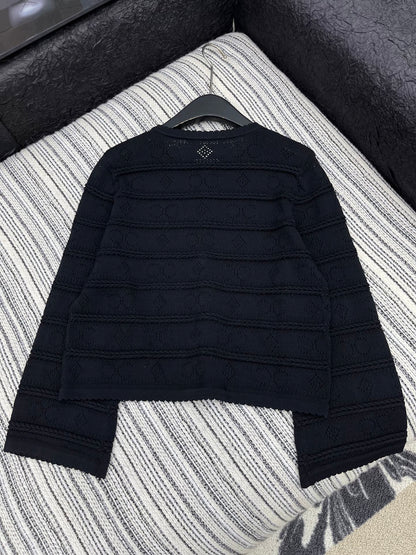 25fw new crochet round neck cardigan