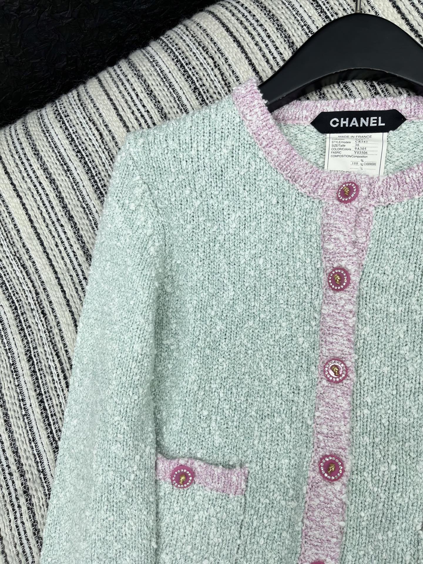 25fw new retro yarn round neck cardigan