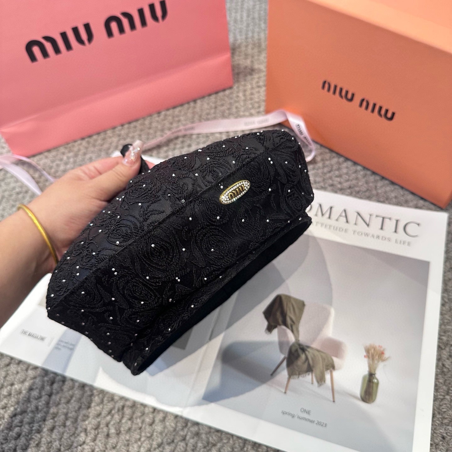 Letter rhinestone beret