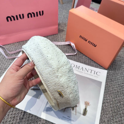 Letter rhinestone beret