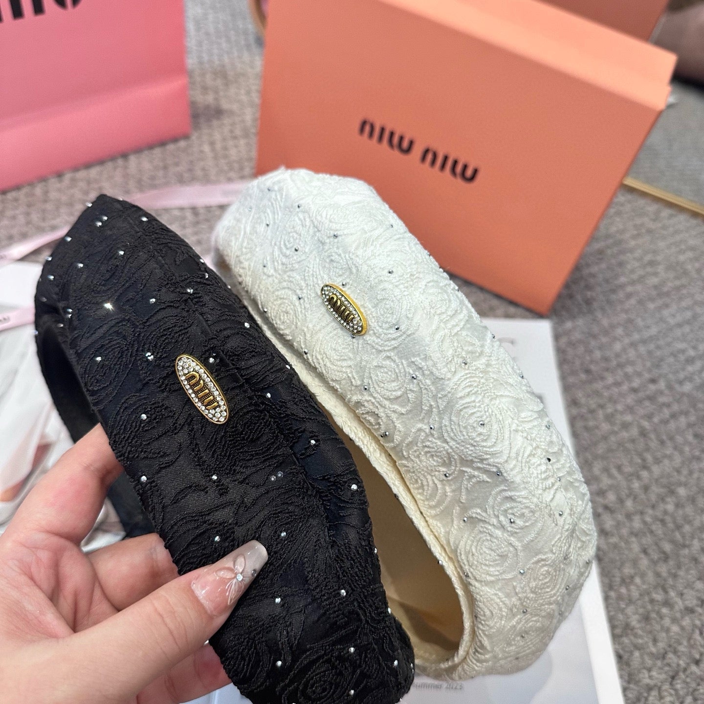 Letter rhinestone beret