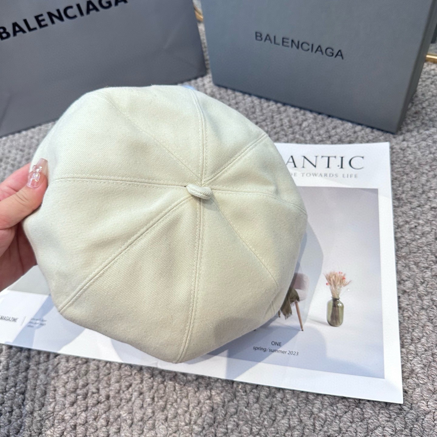 25fw classic letter beret